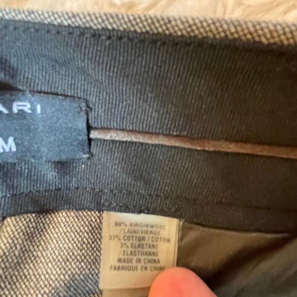 ELIE TAHARI Brown/Beige Wool Stretch Pants - 6 - Picture 4 of 9